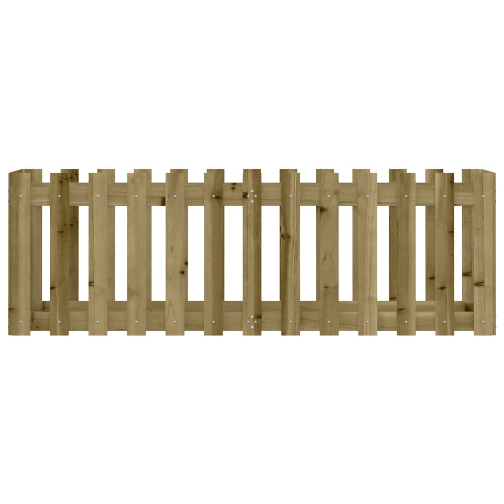 vidaXL Ζαρντινιέρα με Σχέδιο Φράχτη 150x50x50εκ. Εμποτισμ. Ξύλο Πεύκου