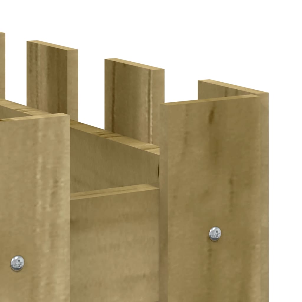 vidaXL Ζαρντινιέρα με Σχέδιο Φράχτη 150x50x50εκ. Εμποτισμ. Ξύλο Πεύκου