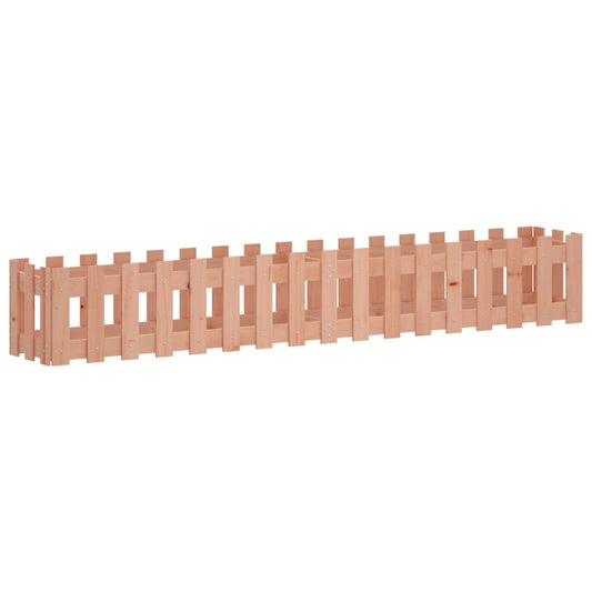 vidaXL Ζαρντινιέρα με Σχέδιο Φράχτη 200x30x30 εκ. Μασίφ Ψευδοτσούγκα