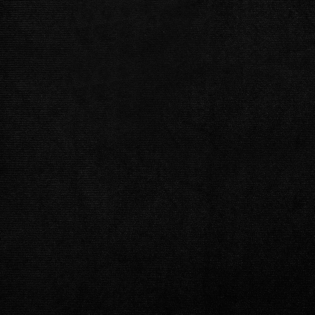 vidaXL Πολυθρόνα Μπάρελ με Υποπόδιο Μαύρη Βελούδινη