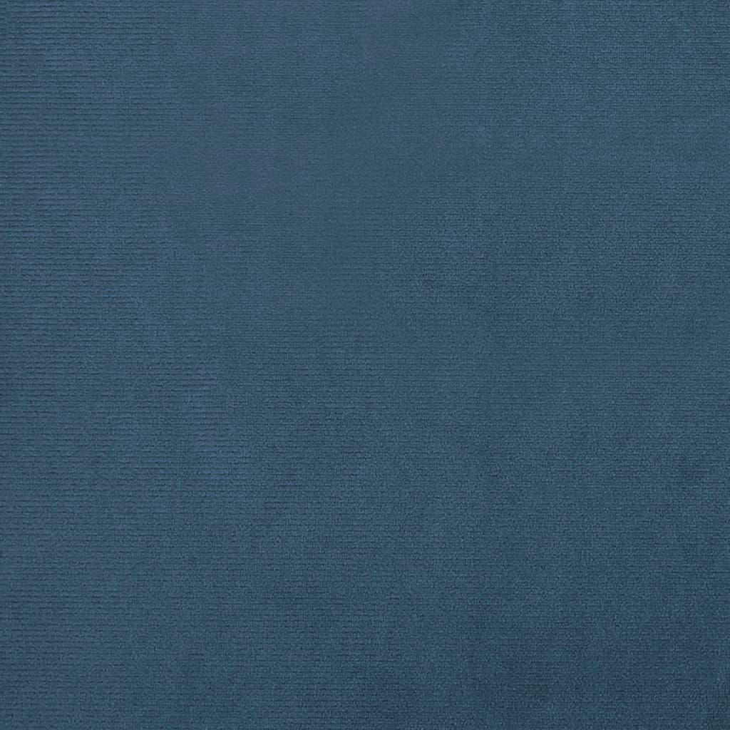 vidaXL Πολυθρόνα Μπάρελ με Υποπόδιο Σκούρο Μπλε Βελούδινη