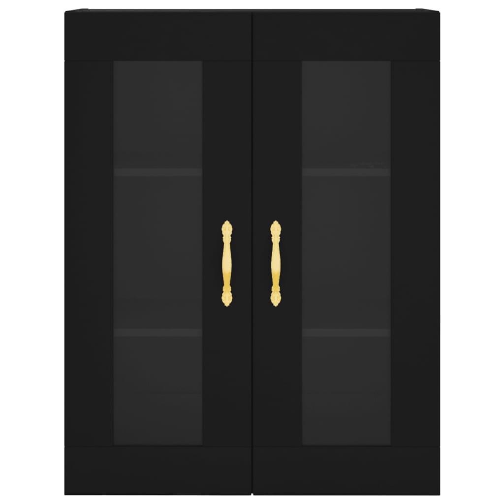 vidaXL Ντουλάπι Τοίχου Μαύρο 69,5 x 34 x 90 εκ.