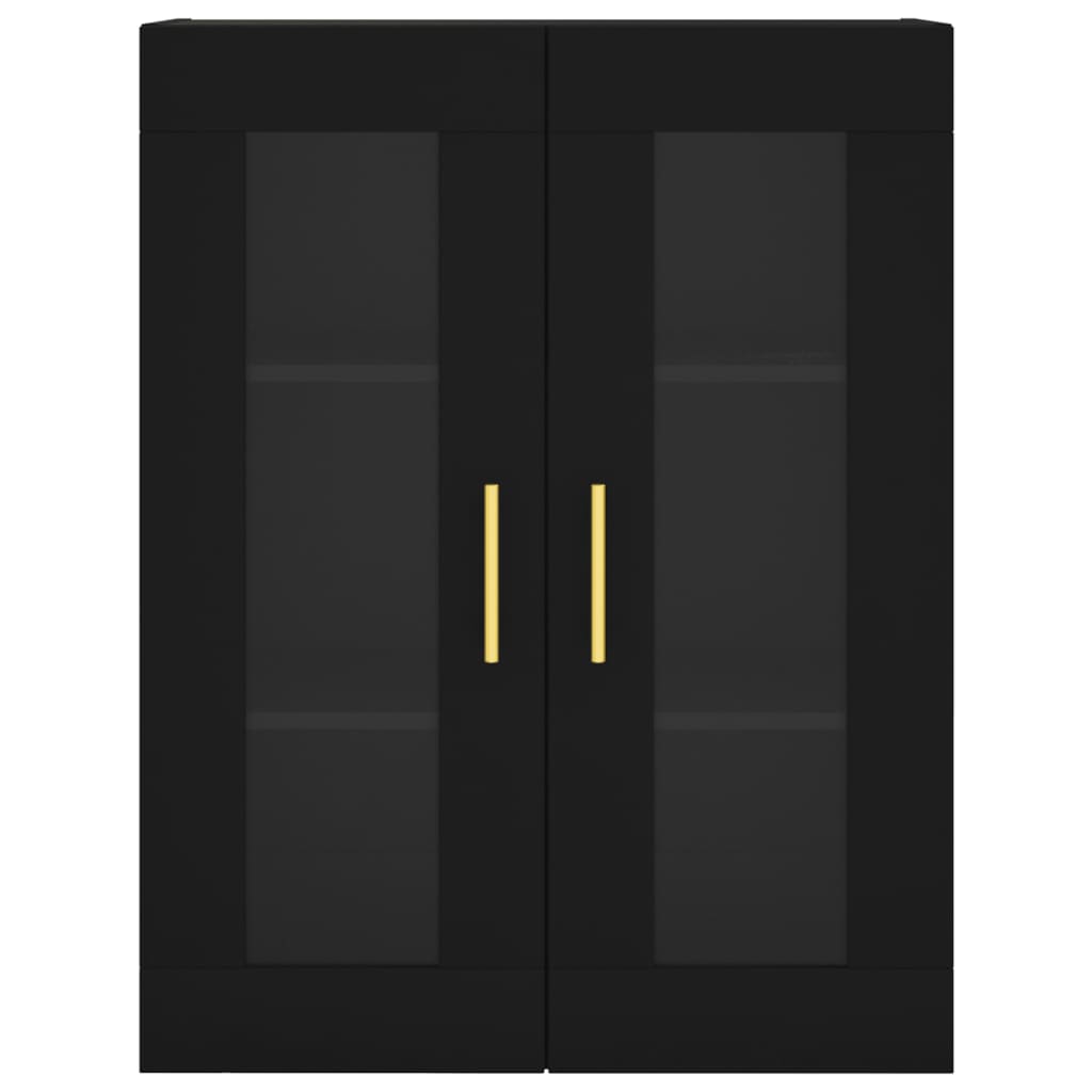 vidaXL Ντουλάπι Τοίχου Μαύρο 69,5 x 34 x 90 εκ.