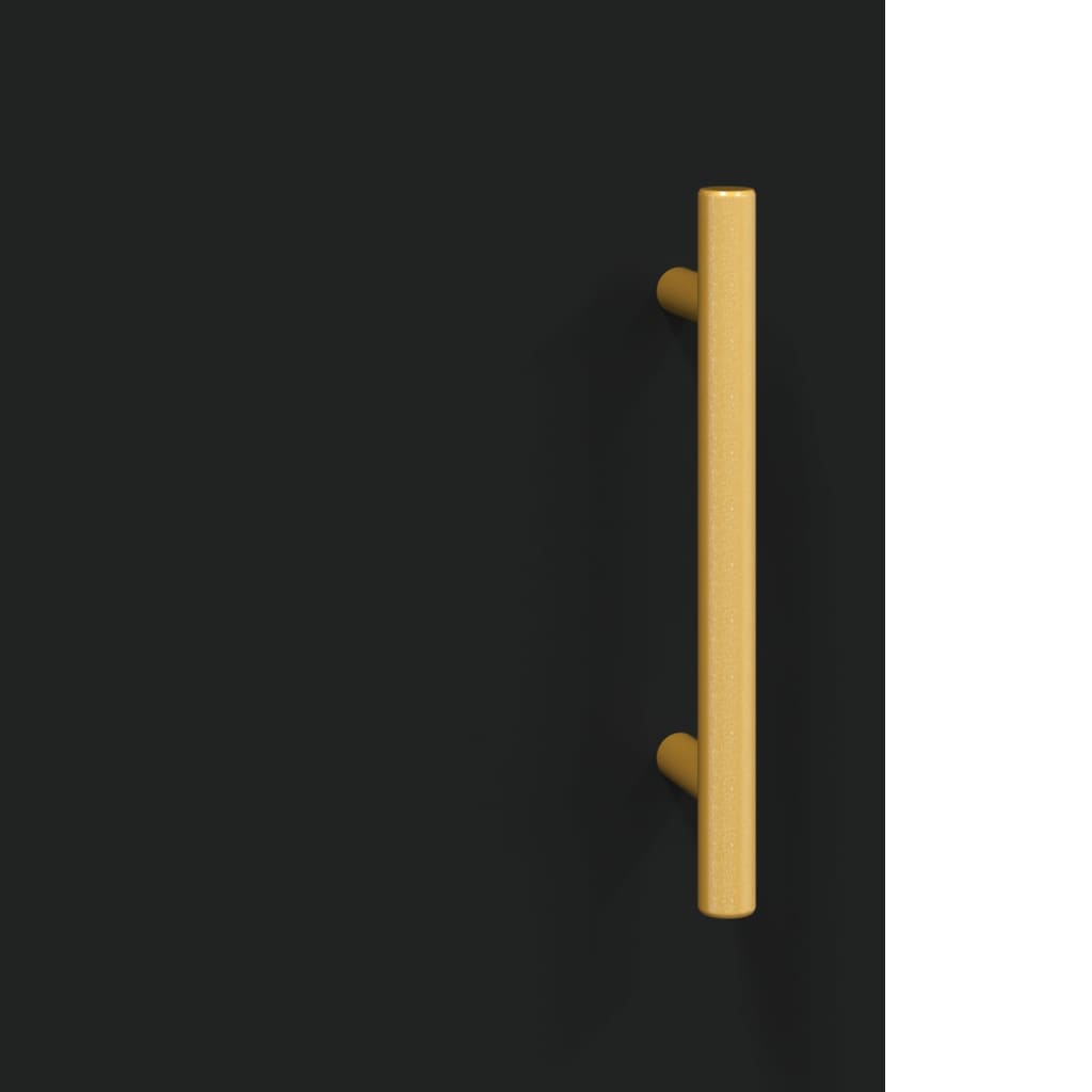 vidaXL Ντουλάπι Τοίχου Μαύρο 69,5 x 34 x 90 εκ.