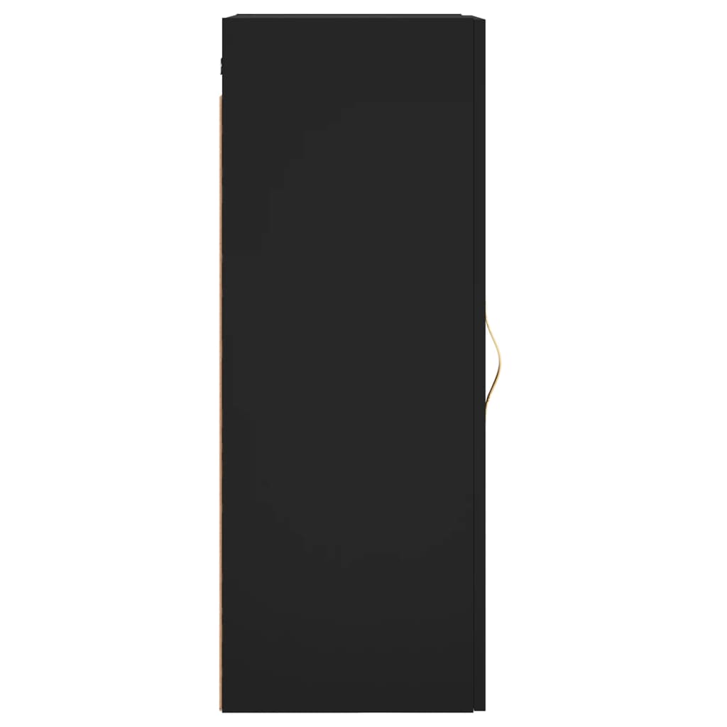 vidaXL Ντουλάπι Τοίχου Μαύρο 34,5x34x90 εκ.