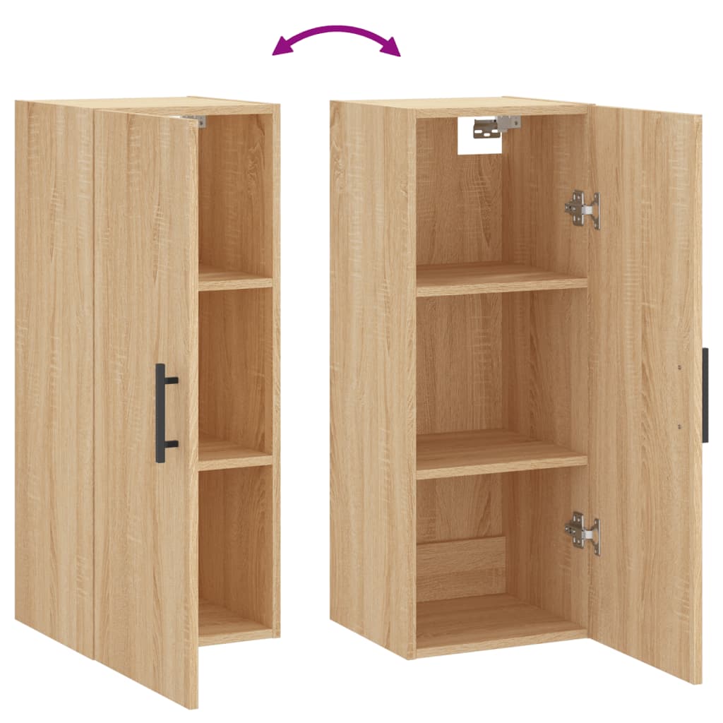 vidaXL Ντουλάπι Τοίχου Sonoma Δρυς 34,5 x 34 x 90 εκ.