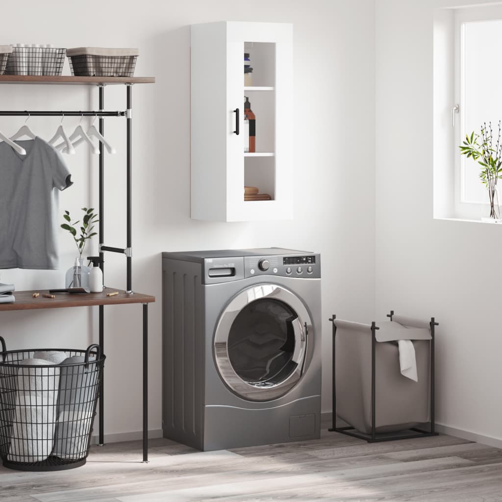 vidaXL Ντουλάπι Τοίχου Λευκό 34,5 x 34 x 90 εκ.