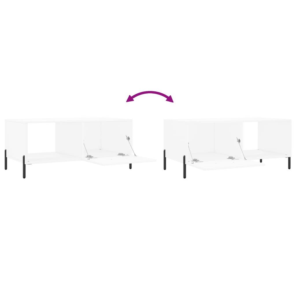 vidaXL Τραπεζάκι Σαλονιού Λευκό 90x50x40 εκ. Επεξεργασμένο Ξύλο