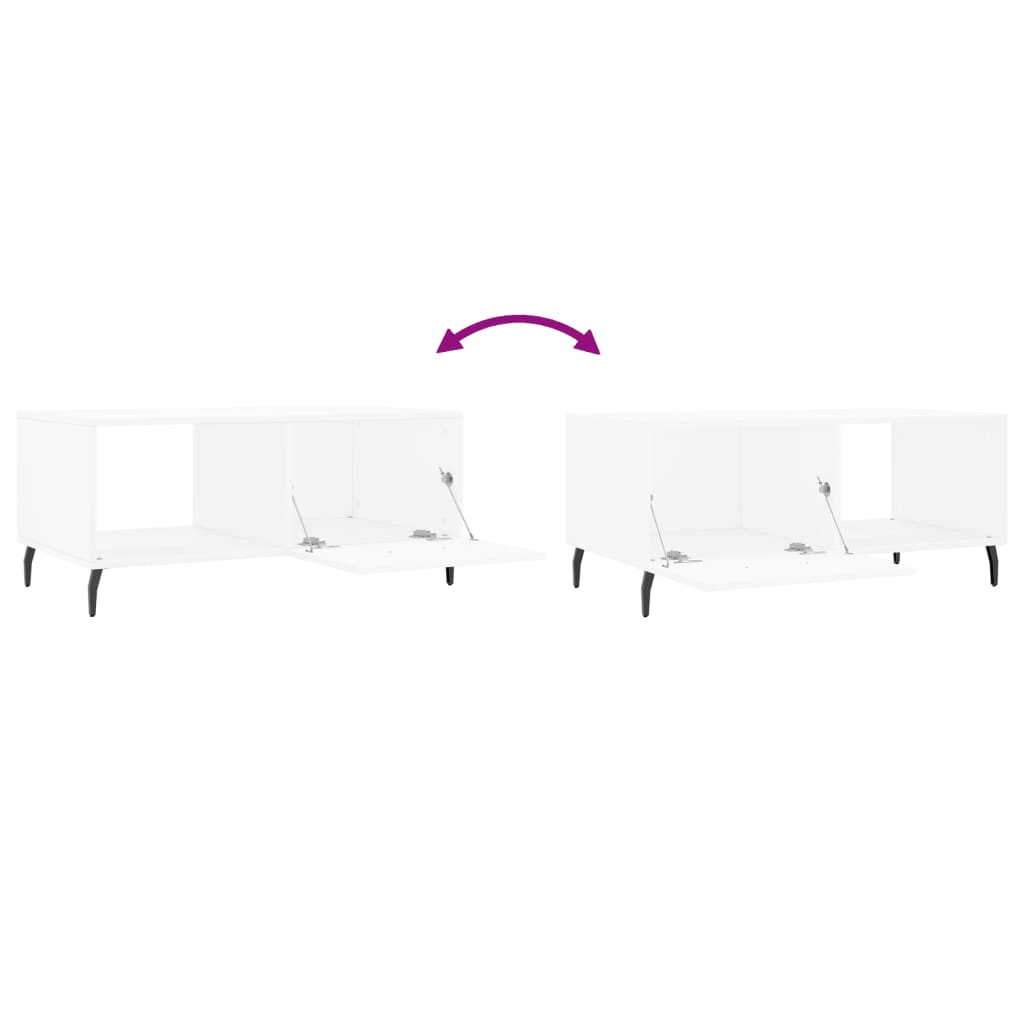 vidaXL Τραπεζάκι Σαλονιού Λευκό 90x50x40 εκ. Επεξεργασμένο Ξύλο