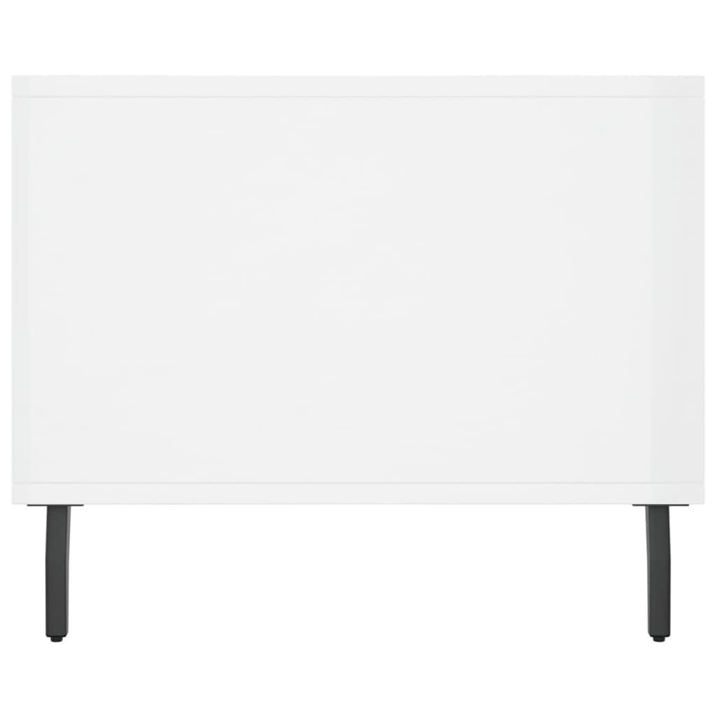 vidaXL Τραπεζάκι Σαλονιού Γυαλ. Λευκό 90x50x40 εκ. Επεξεργ. Ξύλο