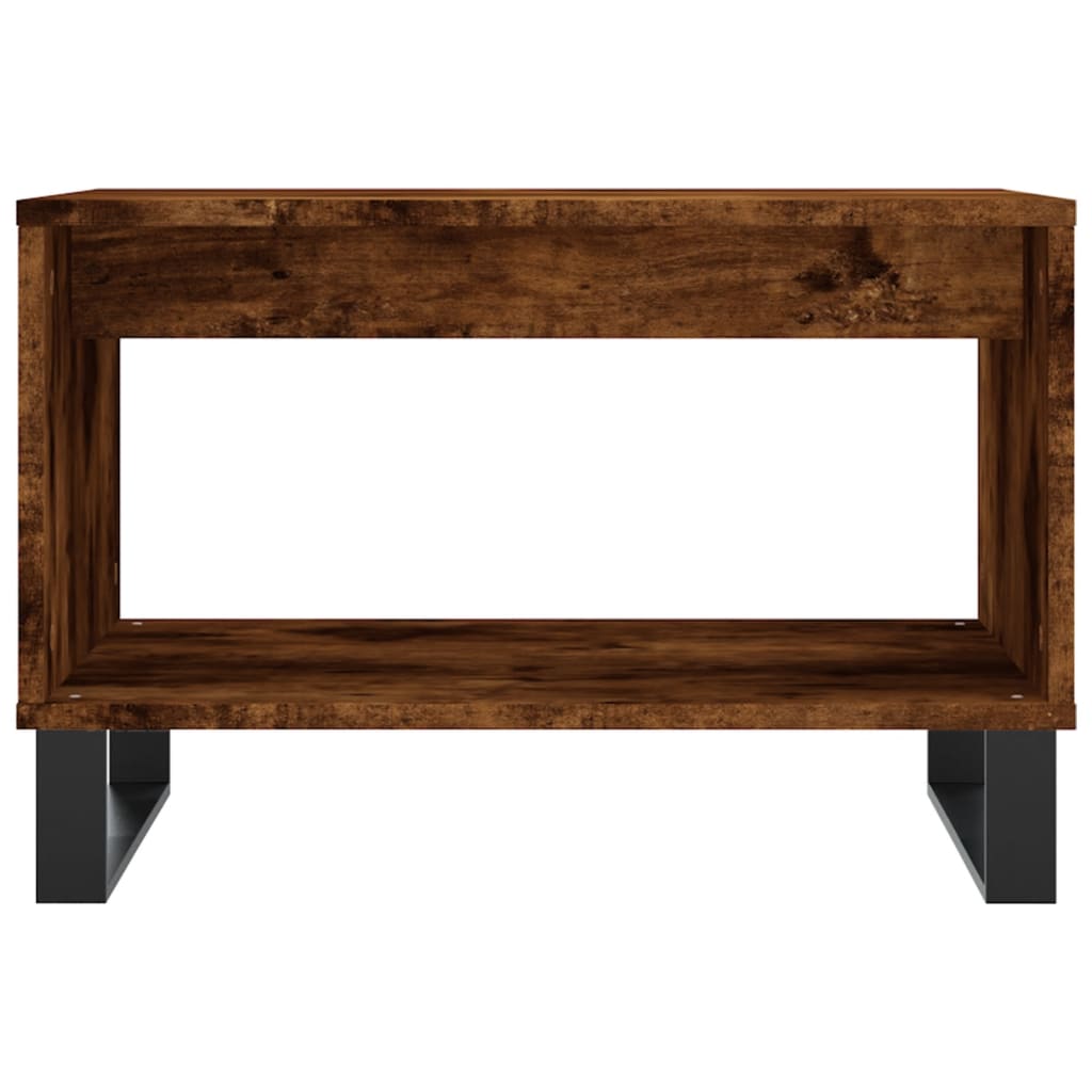 vidaXL Τραπεζάκι Σαλονιού Καπνιστή Δρυς 60x50x40 εκ. Επεξεργ. Ξύλο