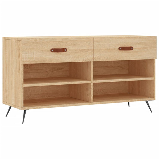 vidaXL Παπουτσοθήκη Sonoma Δρυς 102x35x55 εκ. από Επεξεργασμένο Ξύλο