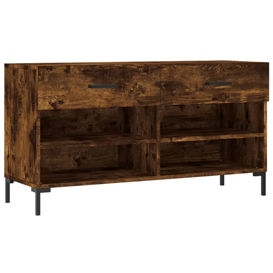 vidaXL Παπουτσοθήκη Καπνιστή Δρυς 102x35x55 εκ. από Επεξεργασμένο Ξύλο