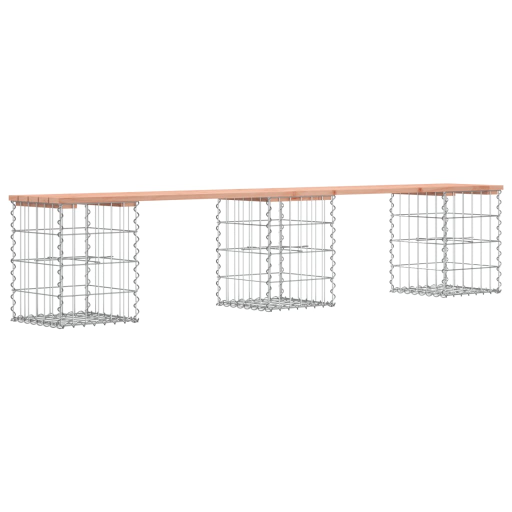 vidaXL Πάγκος Κήπου Συρματοκιβώτιο 203x31x42 εκ. Μασίφ Ψευδοτσούγκα