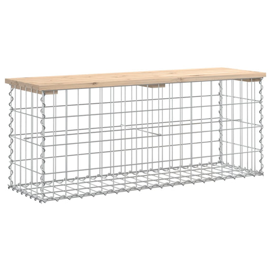vidaXL Παγκάκι Κήπου Συρματοκιβώτιο 103x31,5x42 εκ. Μασίφ Ξύλο Πεύκου