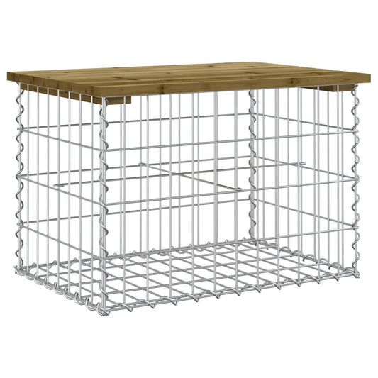 vidaXL Παγκάκι Κήπου Συρματοκιβώτιο 63x44x42 εκ. Εμποτ. Ξύλο Πεύκου