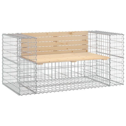 vidaXL Παγκάκι Κήπου Συρματοκιβώτιο 143x71x65,5 εκ. Μασίφ Ξύλο Πεύκου