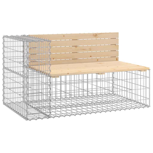 vidaXL Παγκάκι Κήπου Συρματοκιβώτιο 122x71x65,5 εκ. Μασίφ Ξύλο Πεύκου