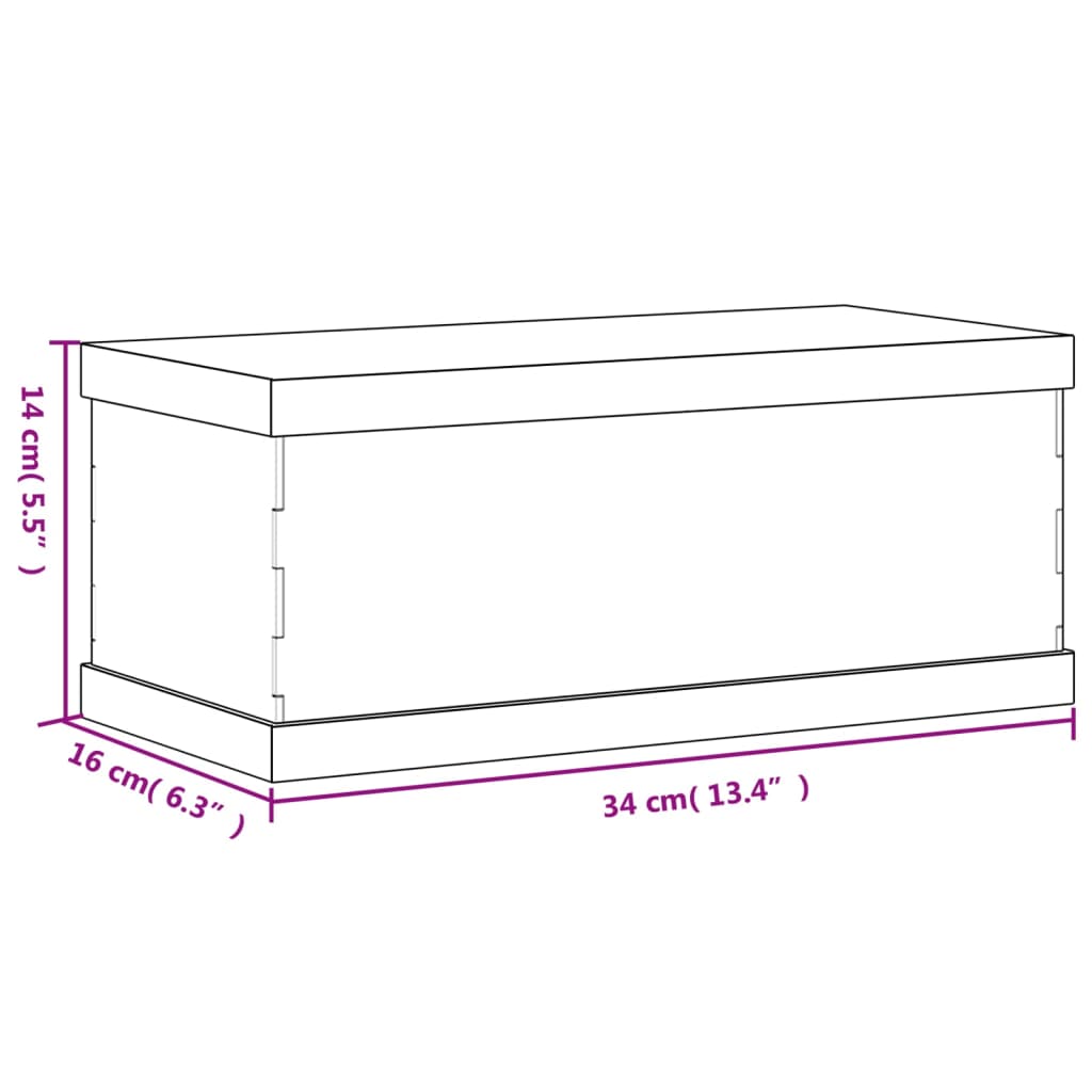vidaXL Κουτί Βιτρίνα Διάφανο 34 x 16 x 14 εκ. Ακρυλικό