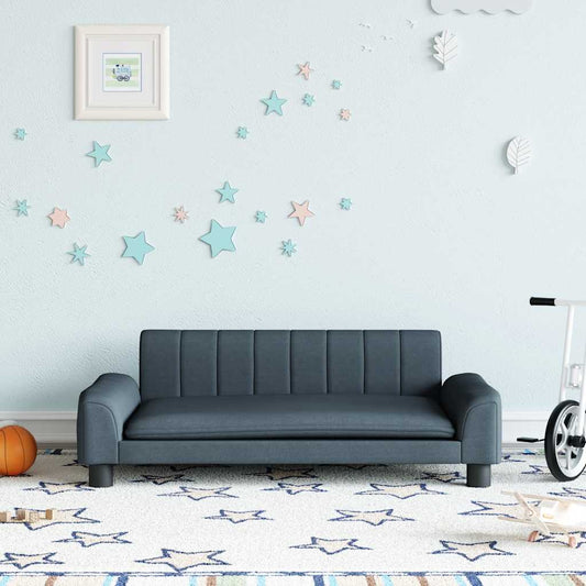 vidaXL Καναπές Παιδικός Σκούρο Γκρι 90 x 53 x 30 εκ. από Ύφασμα