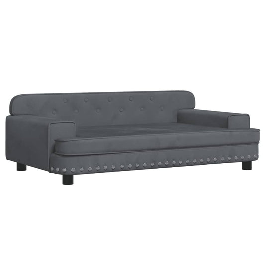 vidaXL Καναπές Παιδικός Σκούρο Γκρι 90 x 53 x 30 εκ. από Βελούδο