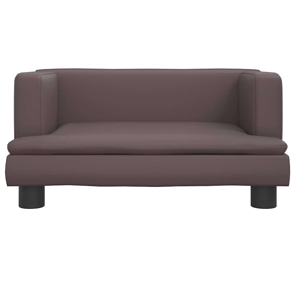 vidaXL Καναπές Παιδικός Καφέ 60 x 40 x 30 εκ. από Συνθετικό Δέρμα