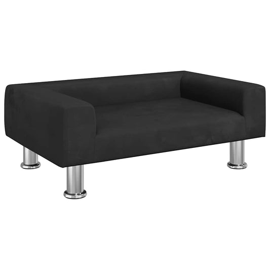 vidaXL Καναπές Παιδικός Μαύρο 70 x 45 x 26,5 εκ. από Βελούδο