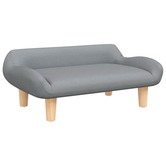 vidaXL Καναπές Παιδικός Ανοιχτό Γκρι 70x40x24 εκ. από Ύφασμα