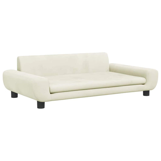 vidaXL Καναπές Παιδικός Κρεμ 100 x 54 x 33 εκ. από Βελούδο