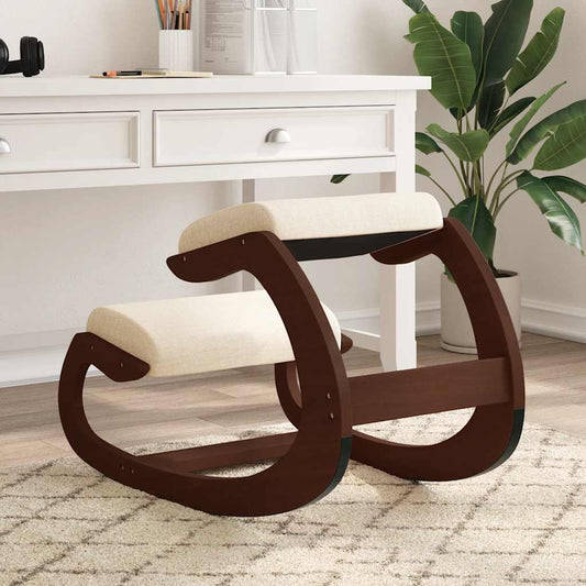 vidaXL Καρέκλα Γονάτων Κρεμ 55 x 84 x 55 εκ. από Κόντρα Πλακέ Σημύδας