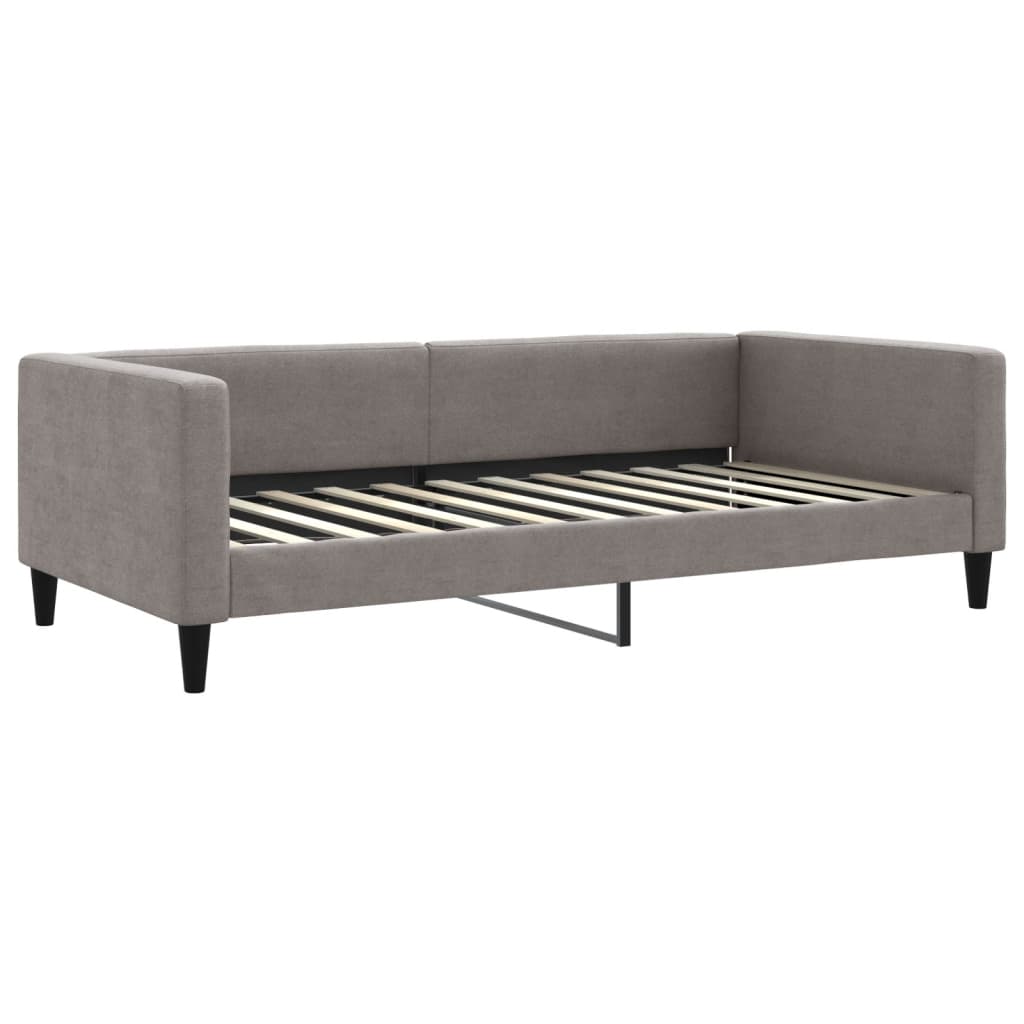 vidaXL Καναπές Κρεβάτι με Στρώμα Taupe 100 x 200 εκ. Υφασμάτινο