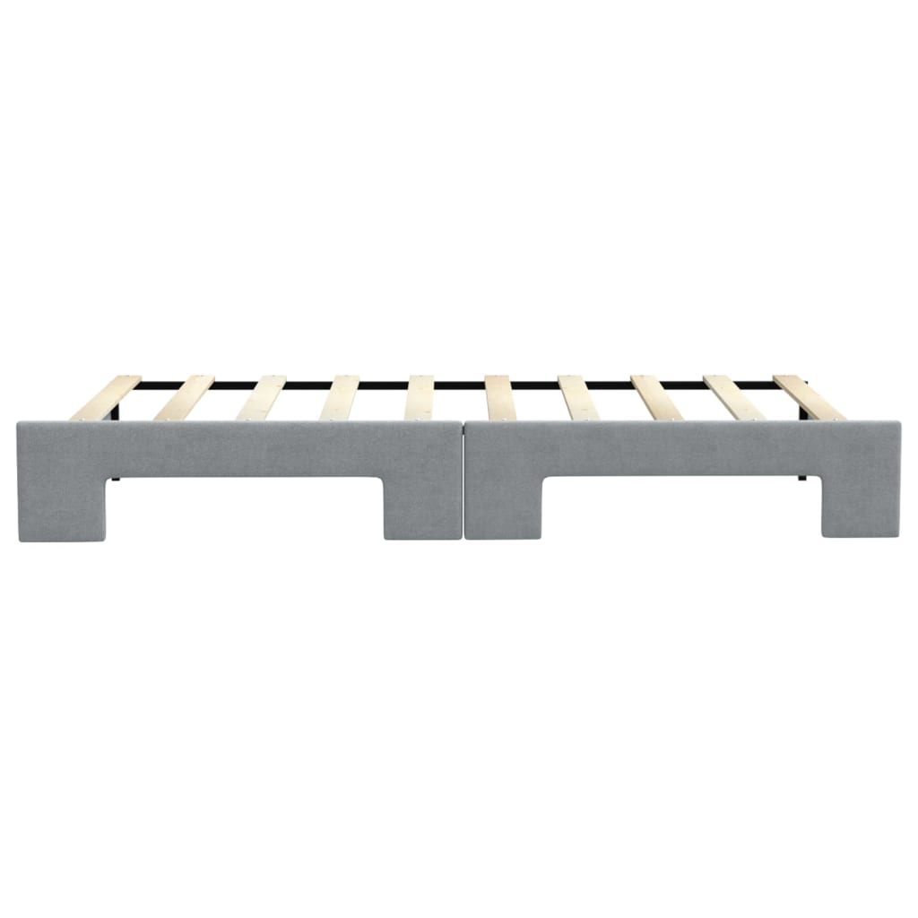 vidaXL Καναπές Κρεβάτι Συρόμενος Ανοιχτό Γκρι 90 x 190 εκ. Υφασμάτινος