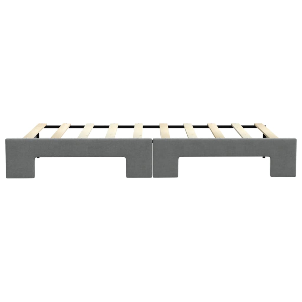 vidaXL Καναπές Κρεβάτι Συρόμενος Σκούρο Γκρι 90 x 190 εκ. Ύφασμα
