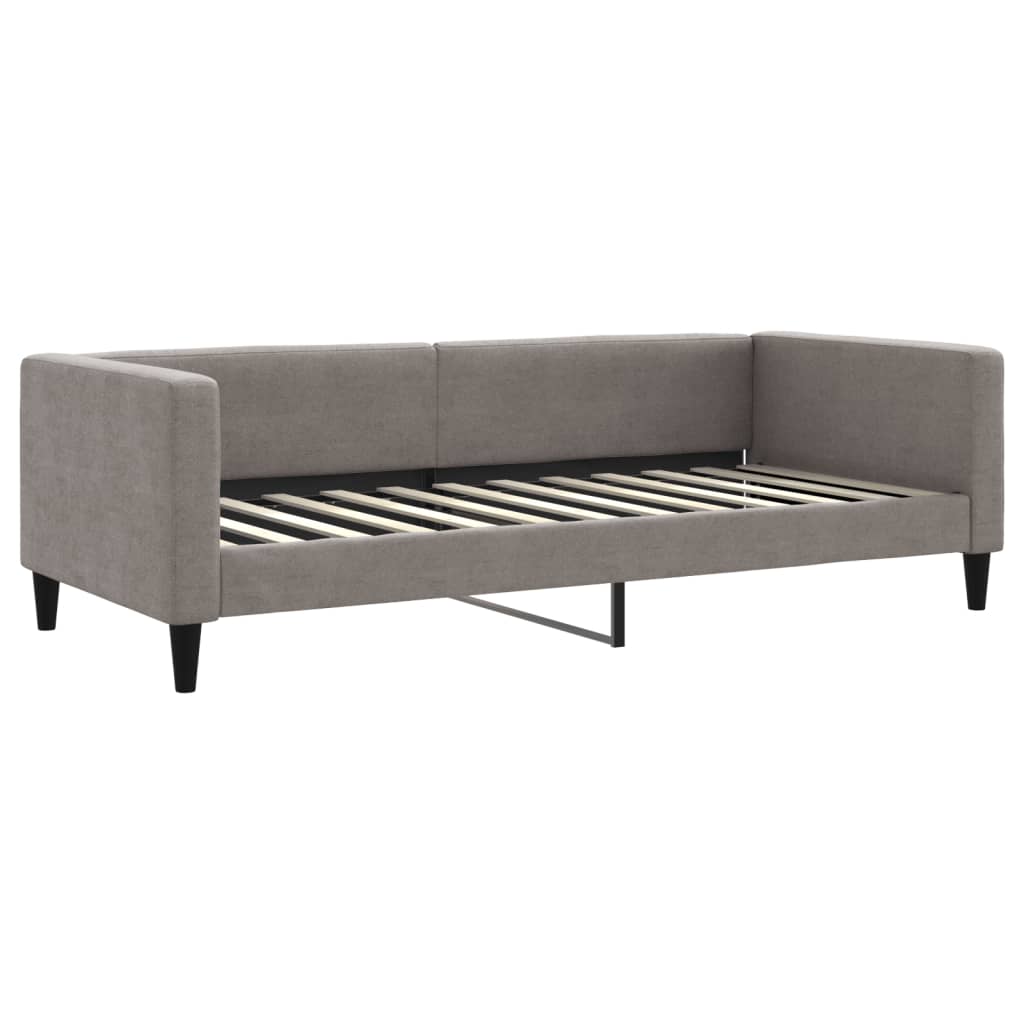 vidaXL Καναπές Κρεβάτι Συρόμενος Taupe 90x200 εκ. Ύφασμα & Συρτάρια
