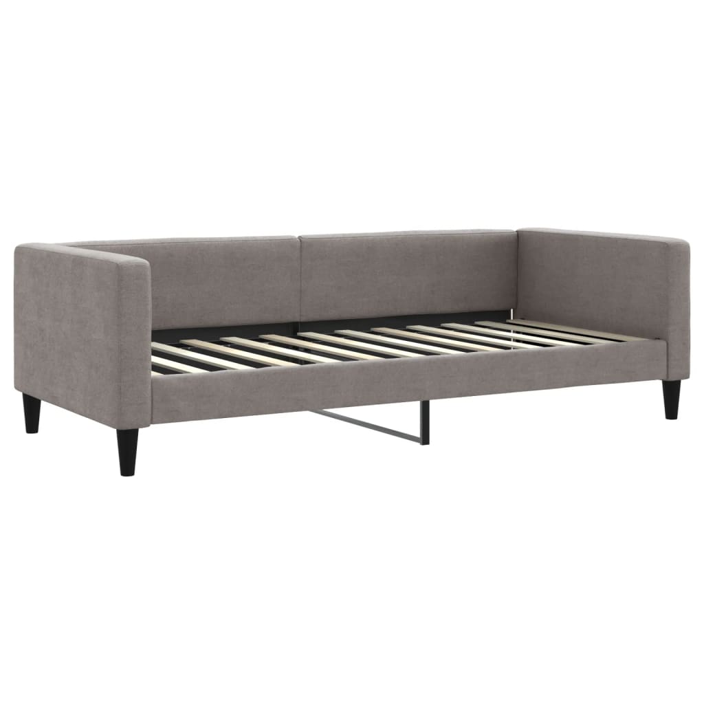 vidaXL Καναπές Κρεβάτι Συρόμενος Taupe 100x200εκ. Υφασμάτινος Συρτάρια