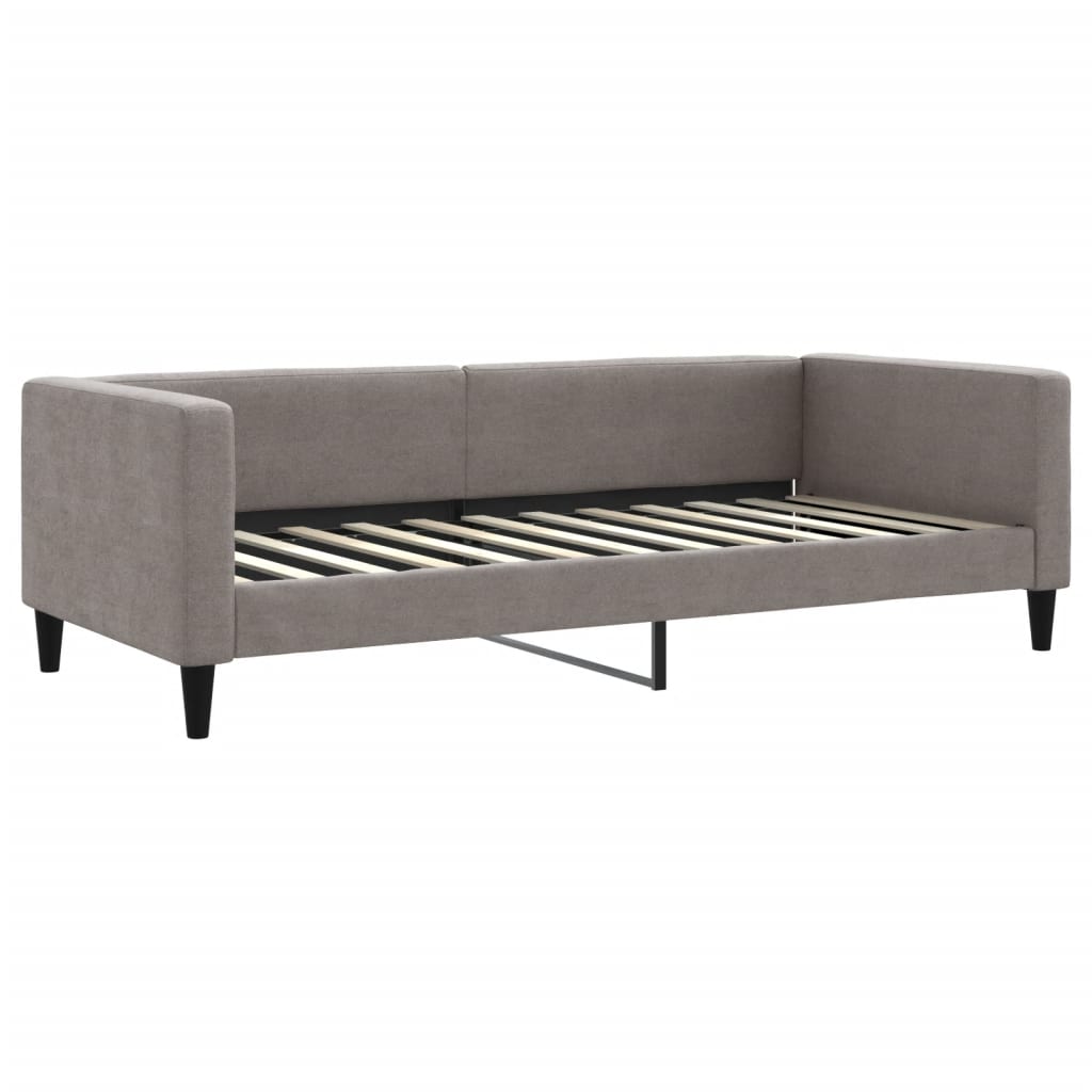 vidaXL Καναπές Κρεβάτι Συρόμενος Taupe 100x200εκ. Υφασμάτινος Συρτάρια