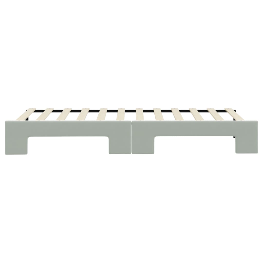 vidaXL Καναπές Κρεβάτι Συρόμενος Ανοιχτό Γκρι 80 x 200 εκ. Βελούδινος