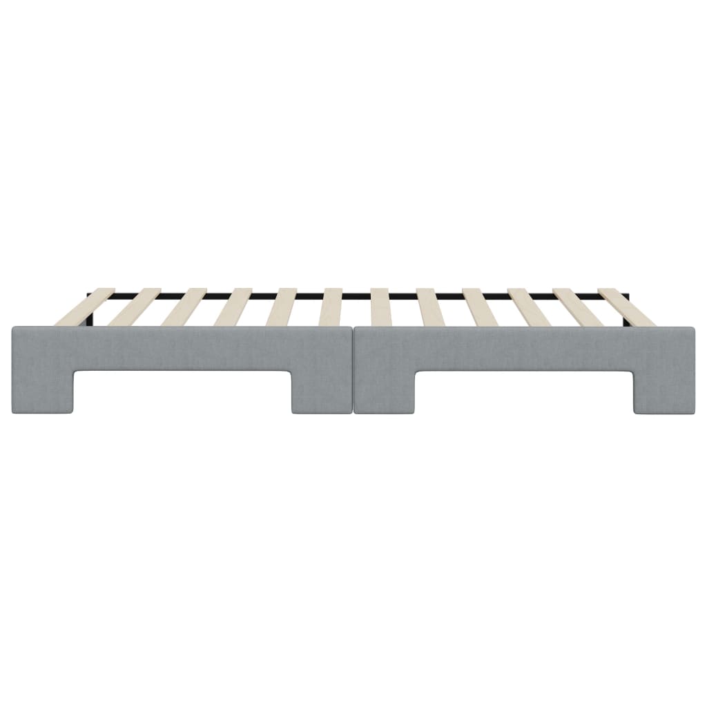 vidaXL Καναπές Κρεβάτι Συρόμενος Ανοιχτό Γκρι 90 x 200 εκ. Υφασμάτινος