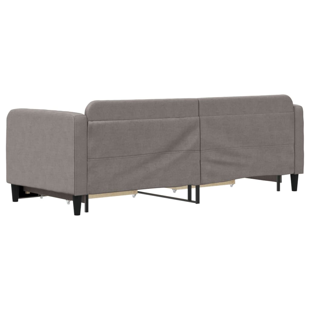 vidaXL Καναπές Κρεβάτι Συρόμενος Taupe 80x200 εκ. Υφασμάτινος Συρτάρια