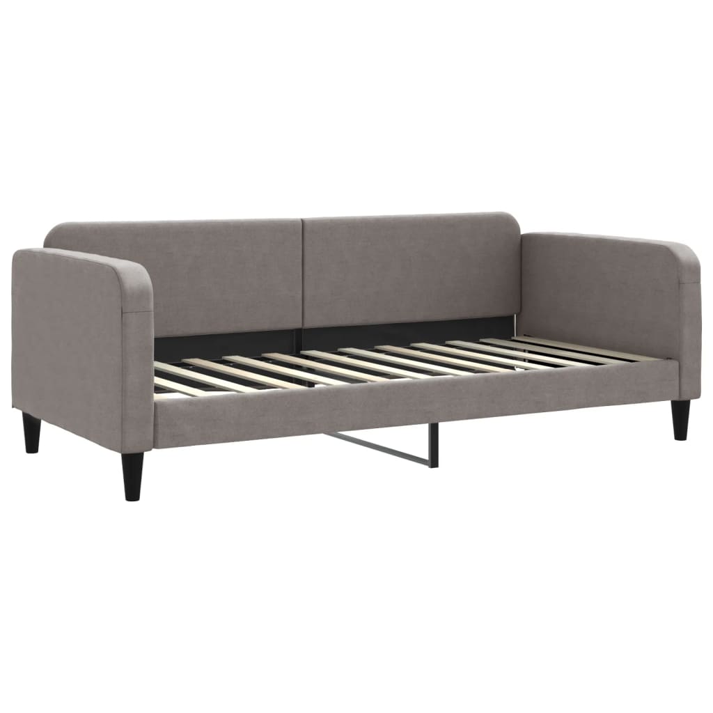 vidaXL Καναπές Κρεβάτι Συρόμενος Taupe 90x200 εκ. Ύφασμα & Συρτάρια