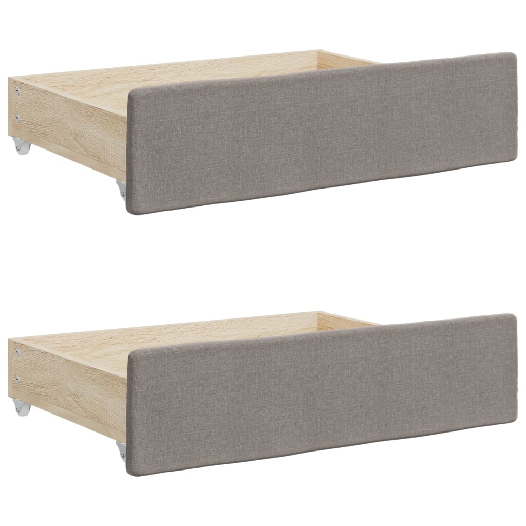 vidaXL Καναπές Κρεβάτι Συρόμενος Taupe 100x200εκ. Υφασμάτινος Συρτάρια