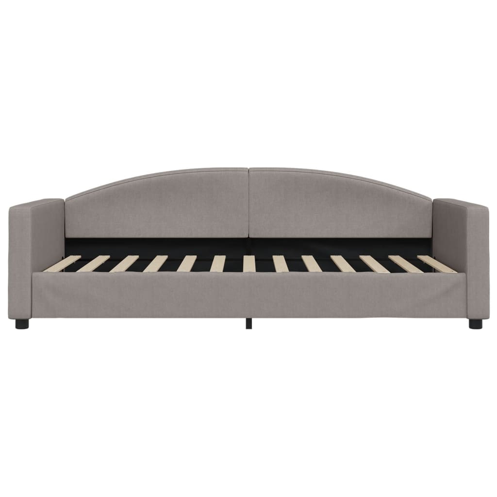 vidaXL Καναπές Κρεβάτι με Στρώμα Taupe 90 x 200 εκ. Υφασμάτινο