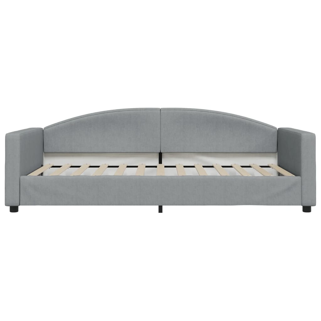 vidaXL Καναπές Κρεβάτι με Στρώμα Ανοιχτό Γκρι 100 x 200 εκ. Υφασμάτινο