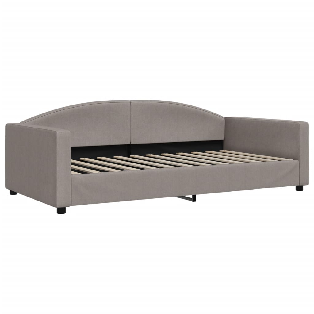vidaXL Καναπές Κρεβάτι Συρόμενος Taupe 100x200εκ. Υφασμάτινος Στρώματα
