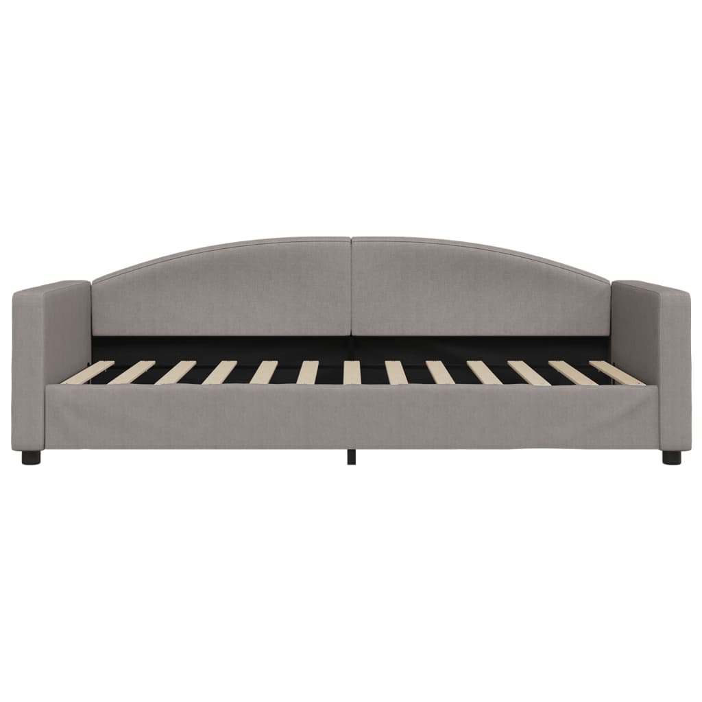 vidaXL Καναπές Κρεβάτι Συρόμενος Taupe 90x200 εκ. Ύφασμα & Συρτάρια