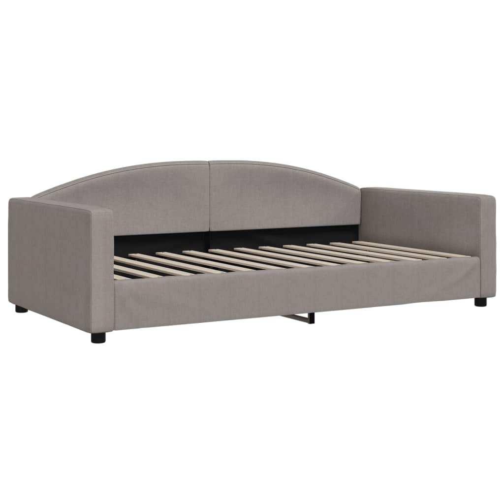 vidaXL Καναπές Κρεβάτι Συρόμενος Taupe 100x200εκ. Υφασμάτινος Συρτάρια