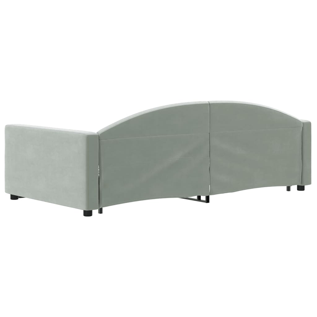 vidaXL Καναπές Κρεβάτι Συρόμενος Χωρίς Στρώμα Αν. Γκρι 90x200 εκ.