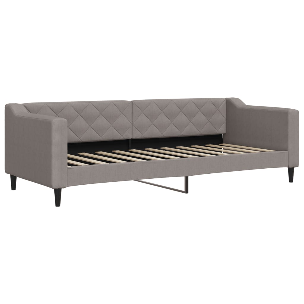 vidaXL Καναπές Κρεβάτι με Στρώμα Taupe 80 x 200 εκ. Υφασμάτινο