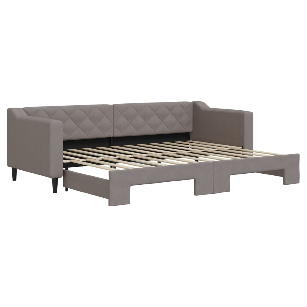 vidaXL Καναπές Κρεβάτι Συρόμενος Taupe 80 x 200 εκ. Υφασμάτινος