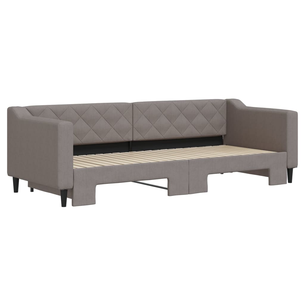 vidaXL Καναπές Κρεβάτι Συρόμενος Taupe 80 x 200 εκ. Υφασμάτινος